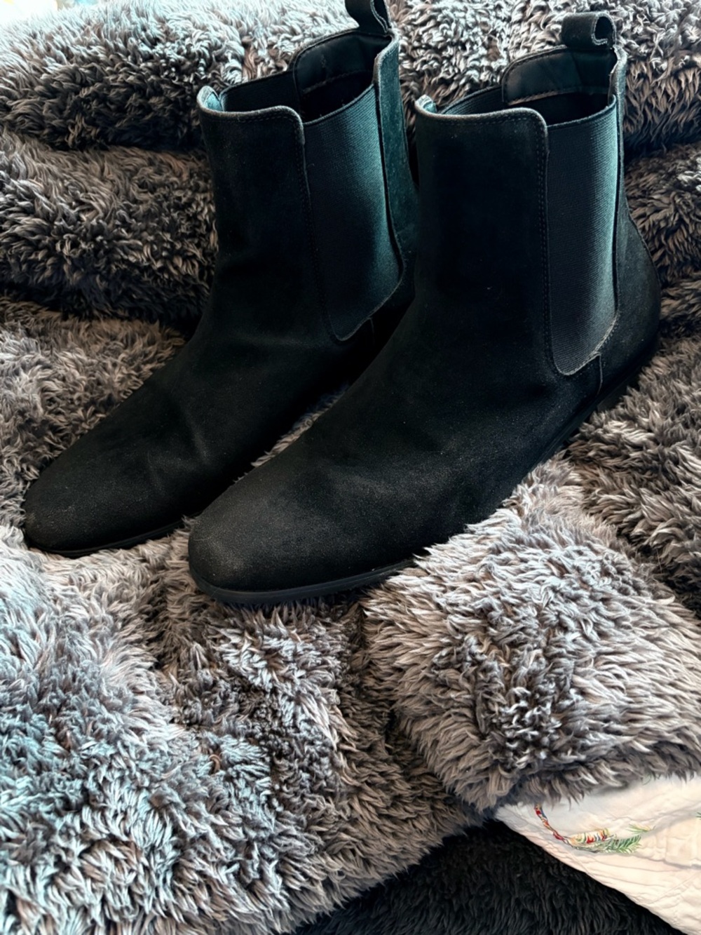 Antonio Cerrelli Men's Black Chelsea Boots - Sleek Suede Ankle Boot